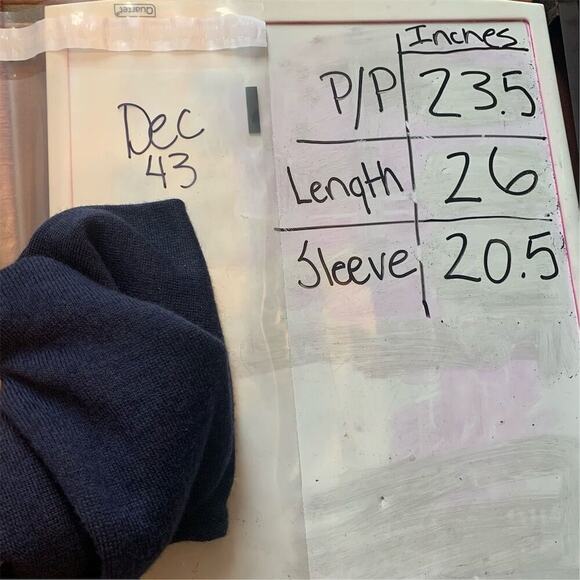 Vintage Linea Uomo Men's 2XL Navy Wool Blend Crewneck Sweater Pullover - Picture 9 of 9